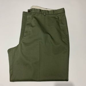 LL Bean mens chino pants. Olive green. Size 46x30